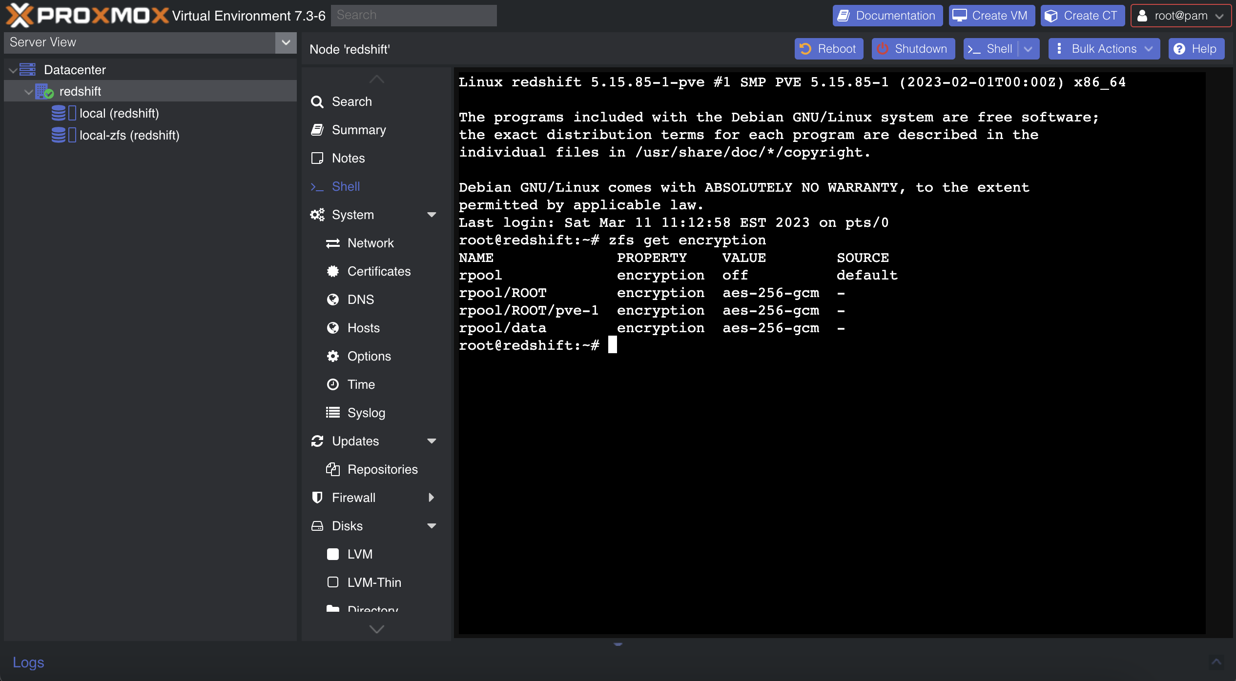 Proxmox ZFS Encryption